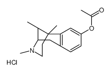 3,6,11-trimethyl-1,2,3,4,5,6-hexahydro-2,6-methanobenzo[d]azocin-8-yl acetate hydrochloride结构式