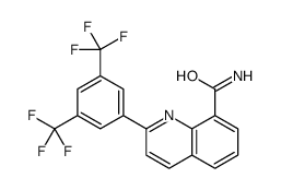 2-[3,5-bis(trifluoromethyl)phenyl]quinoline-8-carboxamide结构式