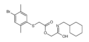 [2-(cyclohexylmethylamino)-2-oxoethyl] 2-(4-bromo-2,5-dimethylphenyl)sulfanylacetate结构式