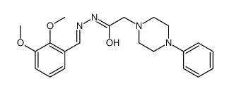 N-[(E)-(2,3-dimethoxyphenyl)methylideneamino]-2-(4-phenylpiperazin-1-yl)acetamide结构式