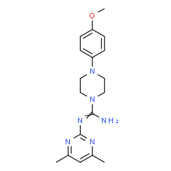 N-(4,6-Dimethylpyrimidin-2-yl)-4-(4-methoxyphenyl) piperazine-1-carboximidamide结构式