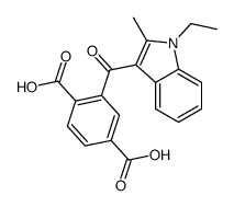 2-[(1-ethyl-2-methyl-1H-indol-3-yl)carbonyl]terephthalic acid结构式