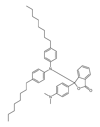 3-[bis(4-octylphenyl)amino]-3-[4-(dimethylamino)phenyl]phthalide结构式