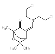 (3Z)-3-[bis(2-chloroethyl)aminomethylidene]-1,8,8-trimethyl-7-oxabicyclo[2.2.2]octan-2-one Structure