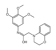 2-(2,3-dihydro-1,4-benzoxazin-4-yl)-N-(3,4,5-trimethoxyphenyl)acetamide结构式