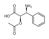 (2R,3S)-2-acetoxy-3-amino-3-phenylpropanoic acid Structure