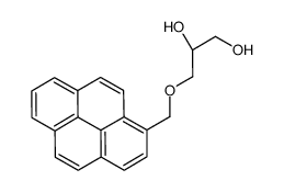 (2S)-3-(pyren-1-ylmethoxy)propane-1,2-diol结构式