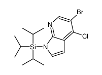 (5-bromo-4-chloropyrrolo[2,3-b]pyridin-1-yl)-tri(propan-2-yl)silane结构式
