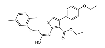 ethyl 2-[[2-(2,5-dimethylphenoxy)acetyl]amino]-4-(4-ethoxyphenyl)thiophene-3-carboxylate Structure