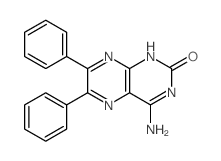 2(1H)-Pteridinone,4-amino-6,7-diphenyl- Structure