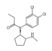 N-(3,4-dichlorophenyl)-N-((1R,2R)-2-(methylamino)cyclopentyl)propionamide Structure