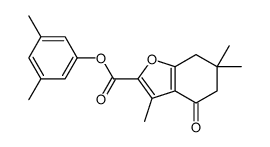 (3,5-dimethylphenyl) 3,6,6-trimethyl-4-oxo-5,7-dihydro-1-benzofuran-2-carboxylate结构式