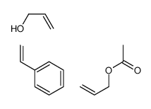 prop-2-en-1-ol,prop-2-enyl acetate,styrene Structure