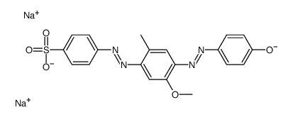 disodium,4-[[5-methoxy-2-methyl-4-[(4-oxidophenyl)diazenyl]phenyl]diazenyl]benzenesulfonate Structure