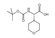 (S)-2-((TERT-BUTOXYCARBONYL)AMINO)-2-(TETRAHYDRO-2H-PYRAN-4-YL)ACETIC ACID structure