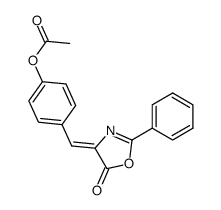 4-{[5-oxo-2-phenyl-1,3-oxazol-4(5H)-ylidene]methyl}phenylacetate Structure