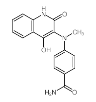 Benzamide, 4-((1,2-dihydro-4-hydroxy-2-oxo-3-quinolinyl)methylamino)- Structure