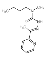 1-butyl-1-methyl-3-(1-pyridin-2-ylethylideneamino)thiourea structure