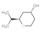 2H-Thiopyran-4-ol,tetrahydro-2-(1-methylethyl)-,trans-(9CI) Structure