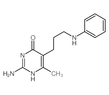 4(3H)-Pyrimidinone,2-amino-6-methyl-5-[3-(phenylamino)propyl]- Structure