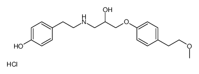 4-[2-[[2-hydroxy-3-[4-(2-methoxyethyl)phenoxy]propyl]amino]ethyl]phenol,hydrochloride Structure