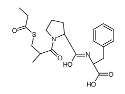 (S)-N-(1-(2-Methyl-1-oxo-3-((1-oxopropyl)thio)propyl)-L-prolyl)-L-phen ylalanine Structure