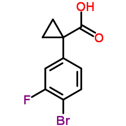 1-(4-Bromo-3-fluorophenyl)cyclopropanecarboxylic acid structure