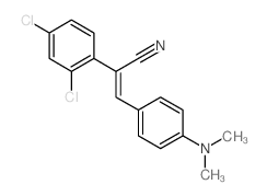 (Z)-2-(2,4-dichlorophenyl)-3-(4-dimethylaminophenyl)prop-2-enenitrile结构式