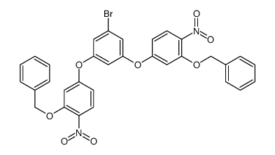 4-[3-bromo-5-(4-nitro-3-phenylmethoxyphenoxy)phenoxy]-1-nitro-2-phenylmethoxybenzene结构式