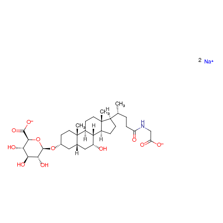 glycochenodeoxycholic acid 3-glucuronide disodium salt Structure