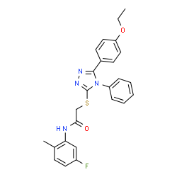 2-([5-(4-ETHOXYPHENYL)-4-PHENYL-4H-1,2,4-TRIAZOL-3-YL]SULFANYL)-N-(5-FLUORO-2-METHYLPHENYL)ACETAMIDE Structure