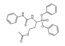 S-(3-(diphenoxyphosphoryl)-3-(3-phenylthioureido)propyl) ethanethioate结构式