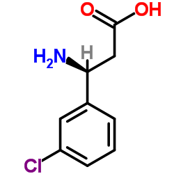 (S)-3-氨基-3-(3-氯苯基)丙酸结构式