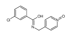 3-chloro-N-[(1-oxidopyridin-1-ium-4-yl)methyl]benzamide Structure