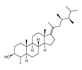 (17E,23R)-4α,23-Dimethyl-5α-ergost-17(20)-en-3β-ol structure