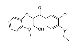 1-(4-ethoxy-3-methoxyphenyl)-3-hydroxy-2-(2-methoxyphenoxy)propan-1-one结构式