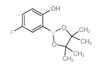 4-氟-2-(4,4,5,5-四甲基-1,3,2-二氧硼杂环戊烷-2-基)苯酚结构式