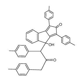 2,8-Dihydro-8-hydroxy-2-oxo-1,3-di-p-tolyl-8-(1,3-di-p-tolylacetonyl)cyclopent[a]indene Structure