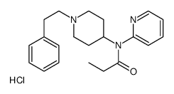 N-[1-(2-phenylethyl)piperidin-4-yl]-N-pyridin-2-ylpropanamide,hydrochloride结构式