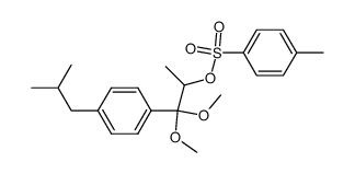 1-(4-isobutylphenyl)-1,1-dimethoxypropan-2-yl 4-methylbenzenesulfonate结构式