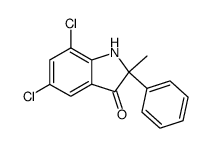 5,7-dichloro-2-methyl-2-phenylindolin-3-one Structure