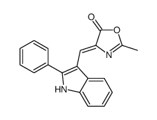 2-methyl-4-[(2-phenyl-1H-indol-3-yl)methylidene]-1,3-oxazol-5-one Structure