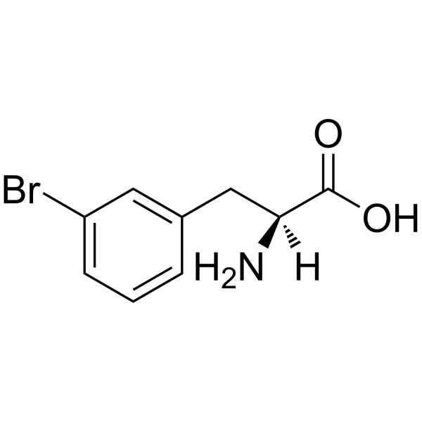 L-3-溴苯丙氨酸结构式