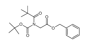 benzyl 2-tert-butoxycarbonyl-(2,2-dimethylpropionylamino)acetate结构式