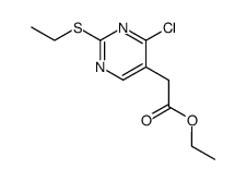 (2-ethylsulfanyl-4-chloro-pyrimidin-5-yl)-acetic acid ethyl ester Structure