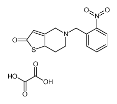 o-Nitrobenzyl-5 tetrahydro-5,6,7,7a 4H-thieno(3,2-c)pyridinone-2 oxala te [French] structure