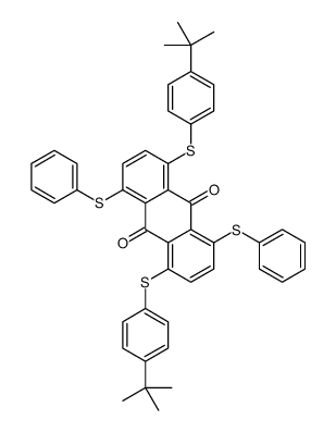 1,5-bis[[4-(1,1-dimethylethyl)phenyl]thio]-4,8-bis(phenylthio)anthraquinone结构式