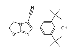 5-cyano-6-(3,5-di-tert-butyl-4-hydroxyphenyl)-2,3-dihydroimidazo<2,1-b>thiazole结构式