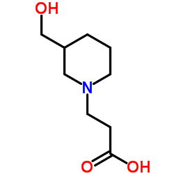 3-[3-(Hydroxymethyl)-1-piperidinyl]propanoic acid结构式