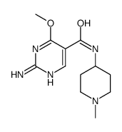 2-Amino-4-methoxy-N-(1-methyl-4-piperidinyl)-5-pyrimidinecarboxamide Structure